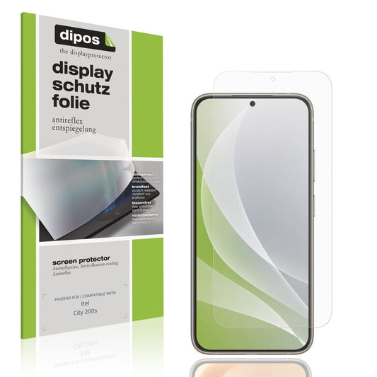 Matte Displayschutzfolie von dipos passend für Itel City 200s, präziser Zuschnitt und blasenfrei montiert
