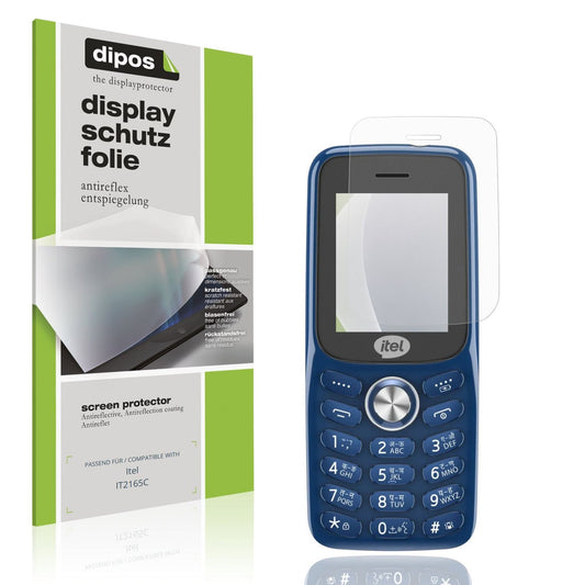 Matte Displayschutzfolie von dipos passend für Itel IT2165C, präziser Zuschnitt und blasenfrei montiert