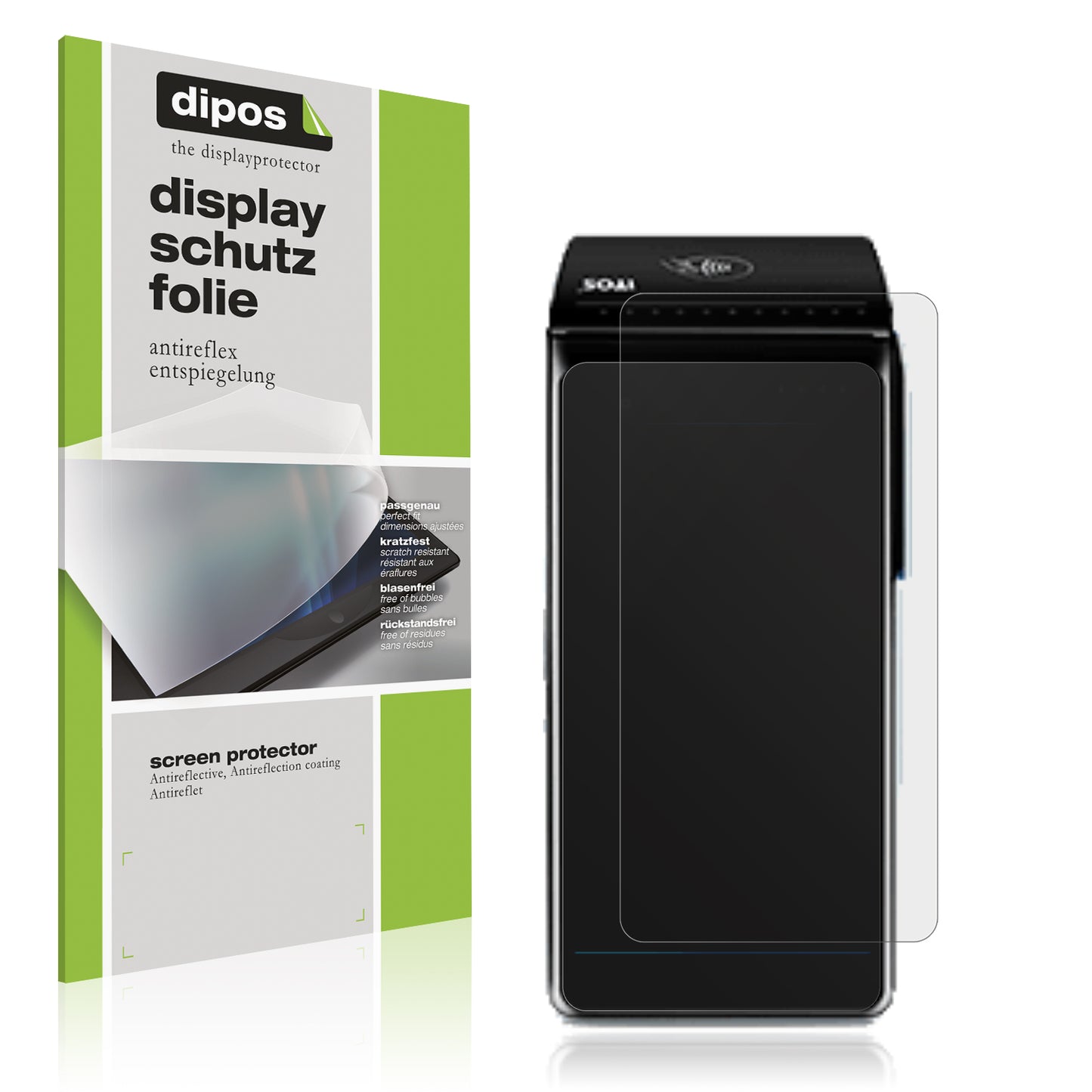 Matte Displayschutzfolie von dipos passend für Itos CM5, präziser Zuschnitt und blasenfrei montiert