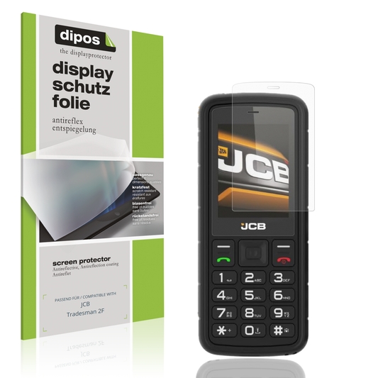 Matte Displayschutzfolie von dipos passend für JCB Tradesman 2F, präziser Zuschnitt und blasenfrei montiert