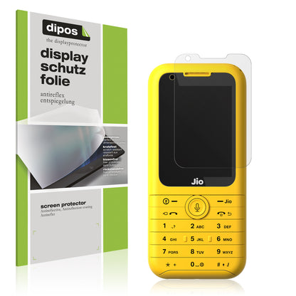 Matte Displayschutzfolie von dipos passend für Jio Phone Prima, präziser Zuschnitt und blasenfrei montiert