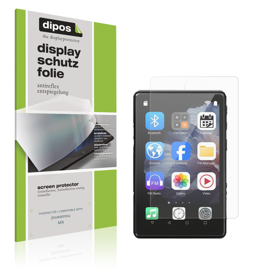 Matte Displayschutzfolie von dipos passend für Joueainou M9, präziser Zuschnitt und blasenfrei montiert