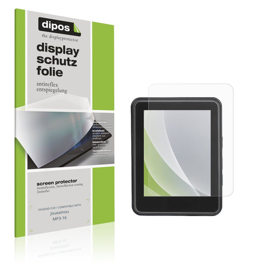 Matte Displayschutzfolie von dipos passend für Joueainou MP3-16, präziser Zuschnitt und blasenfrei montiert