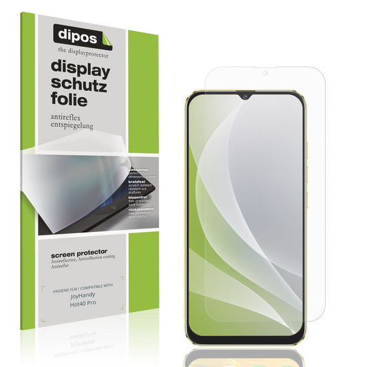 Matte Displayschutzfolie von dipos passend für JoyHandy Hot40 Pro, präziser Zuschnitt und blasenfrei montiert