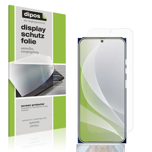 Matte Displayschutzfolie von dipos passend für JoyHandy J25Ultra, präziser Zuschnitt und blasenfrei montiert