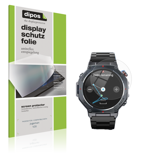 Matte Displayschutzfolie von dipos passend für Jugeman V20, präziser Zuschnitt und blasenfrei montiert