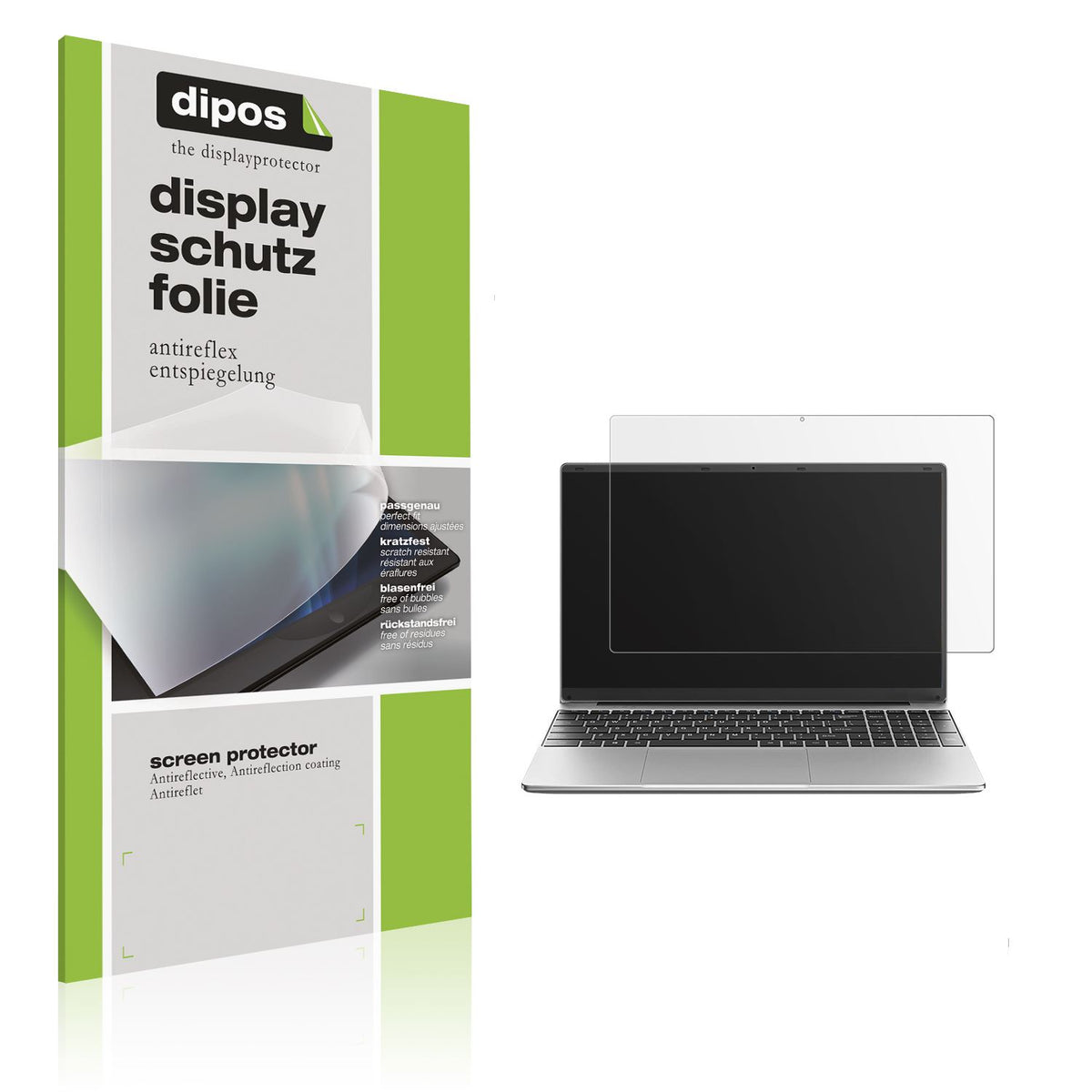Matte Displayschutzfolie von dipos passend für Jumper S7HI12640 15.6 Zoll, präziser Zuschnitt und blasenfrei montiert