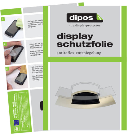 Matte Displayschutzfolie von dipos passend für Jura D4 Tropfblech, präziser Zuschnitt und blasenfrei montiert