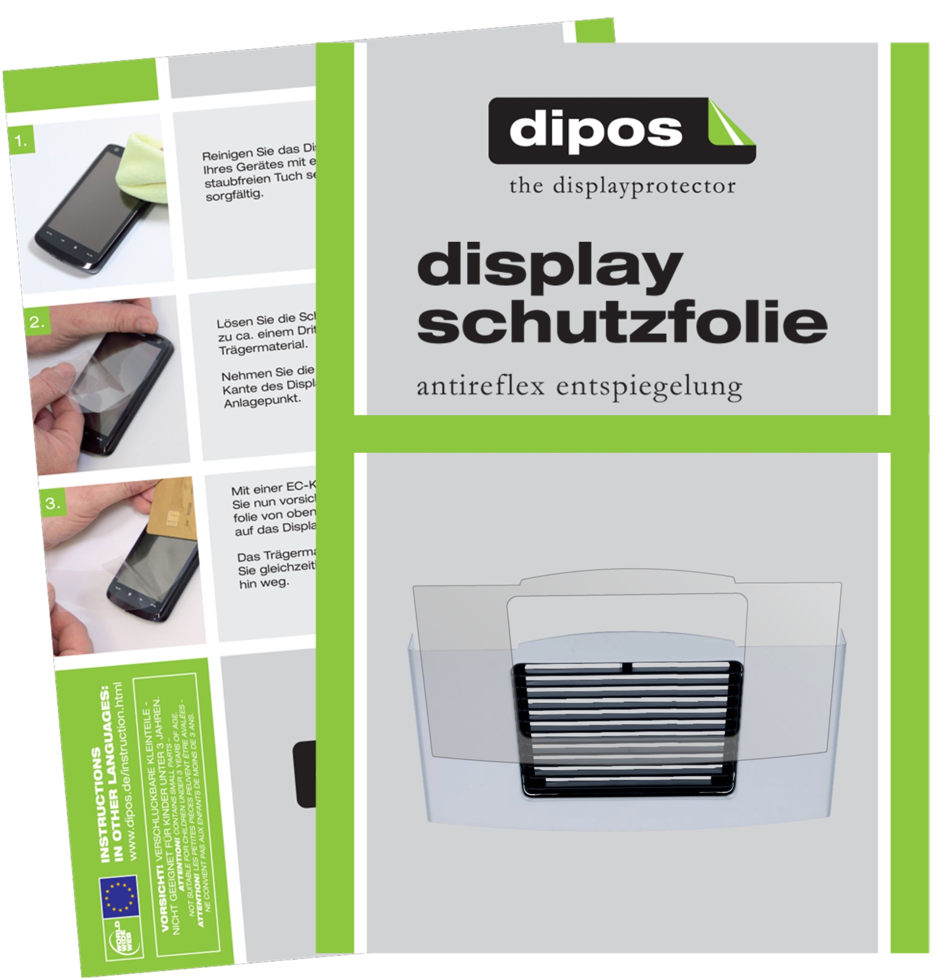 Matte Displayschutzfolie von dipos passend für Jura F Series F9 Tropfblech, präziser Zuschnitt und blasenfrei montiert