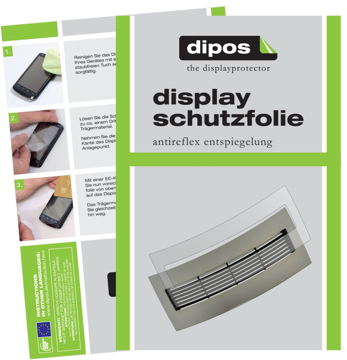 Matte Displayschutzfolie von dipos passend für Jura J95 Tropfblech, präziser Zuschnitt und blasenfrei montiert