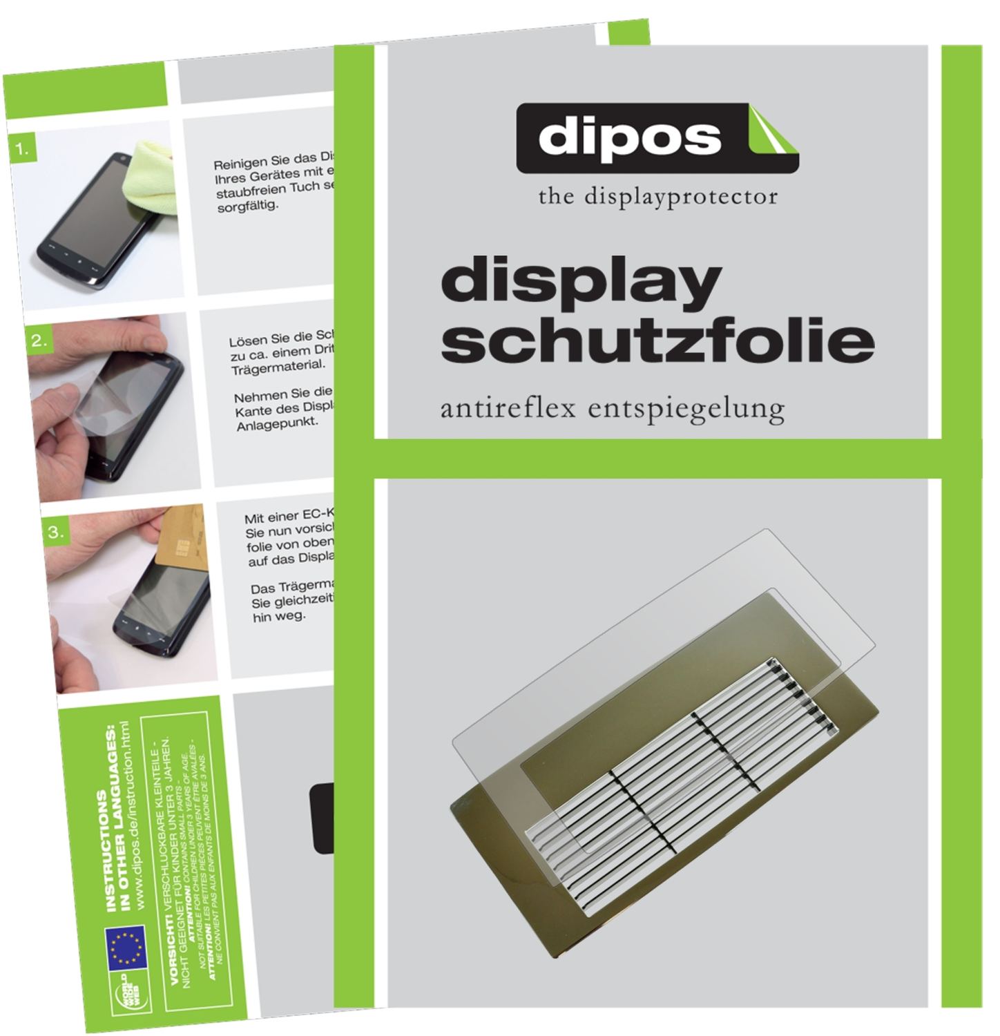 Matte Displayschutzfolie von dipos passend für Jura Z6 Tropfblech, präziser Zuschnitt und blasenfrei montiert