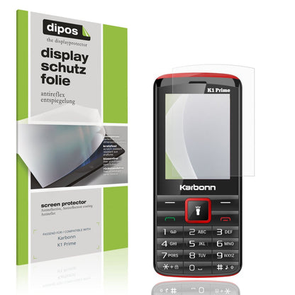 Matte Displayschutzfolie von dipos passend für Karbonn K1 Prime, präziser Zuschnitt und blasenfrei montiert