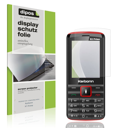 Matte Displayschutzfolie von dipos passend für Karbonn K1 Prime, präziser Zuschnitt und blasenfrei montiert