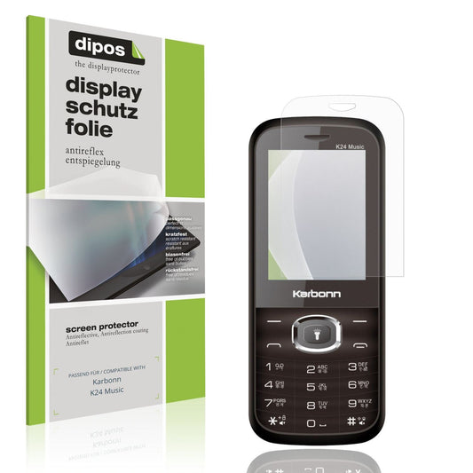 Matte Displayschutzfolie von dipos passend für Karbonn K24 Music, präziser Zuschnitt und blasenfrei montiert