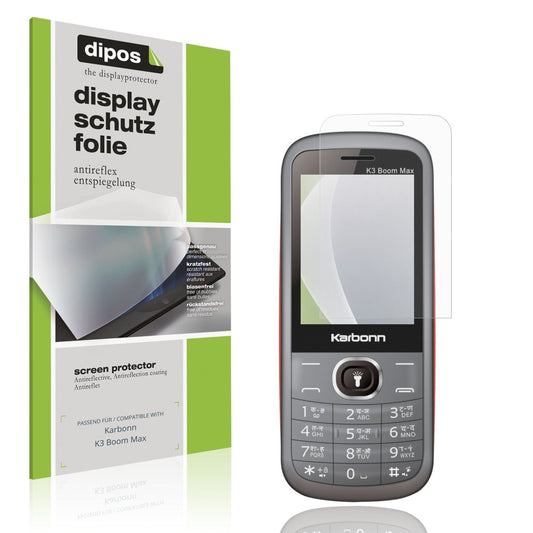 Matte Displayschutzfolie von dipos passend für Karbonn K3 Boom Max, präziser Zuschnitt und blasenfrei montiert