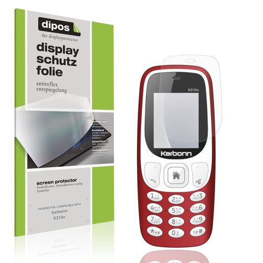 Matte Displayschutzfolie von dipos passend für Karbonn K310n, präziser Zuschnitt und blasenfrei montiert