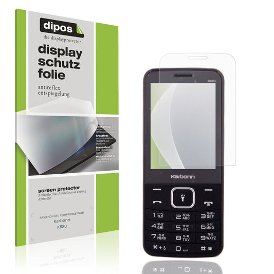 Matte Displayschutzfolie von dipos passend für Karbonn K880, präziser Zuschnitt und blasenfrei montiert