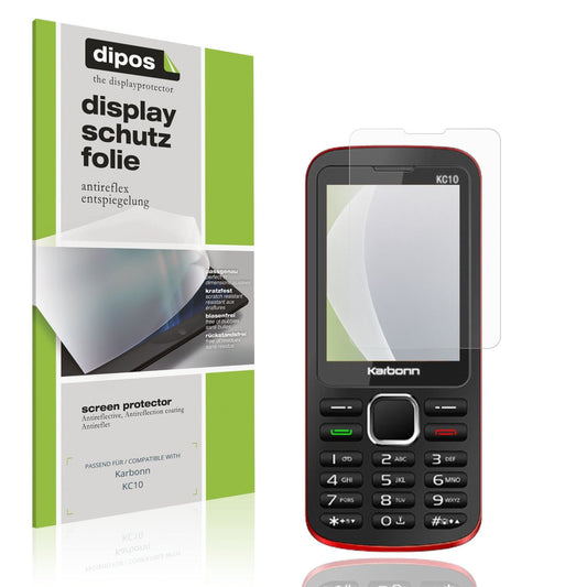 Matte Displayschutzfolie von dipos passend für Karbonn KC10, präziser Zuschnitt und blasenfrei montiert