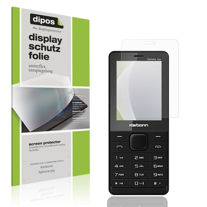 Matte Displayschutzfolie von dipos passend für Karbonn Kphone Joy, präziser Zuschnitt und blasenfrei montiert