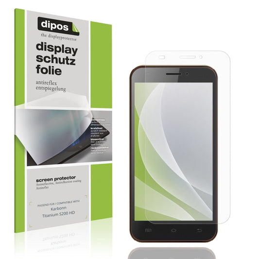 Matte Displayschutzfolie von dipos passend für Karbonn Titanium S200 HD, präziser Zuschnitt und blasenfrei montiert