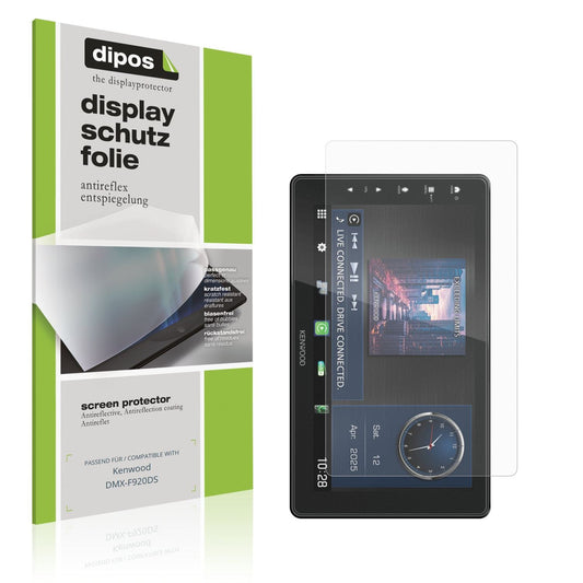 Matte Displayschutzfolie von dipos passend für Kenwood DMX-F920DS, präziser Zuschnitt und blasenfrei montiert