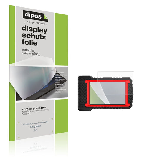 Matte Displayschutzfolie von dipos passend für Kingbolen K7, präziser Zuschnitt und blasenfrei montiert