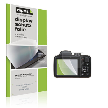 Matte Displayschutzfolie von dipos passend für Kodak Pixpro AZ425, präziser Zuschnitt und blasenfrei montiert