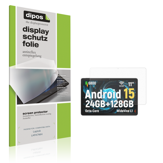 Matte Displayschutzfolie von dipos passend für Laptok LAPA7WH, präziser Zuschnitt und blasenfrei montiert