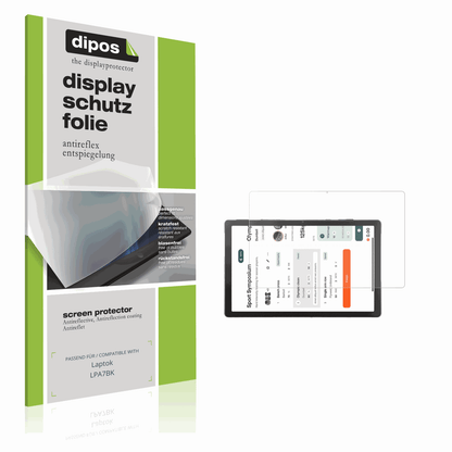 Matte Displayschutzfolie von dipos passend für Laptok LPA7BK, präziser Zuschnitt und blasenfrei montiert