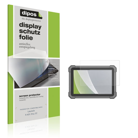 Matte Displayschutzfolie von dipos passend für Launch X-431 Pro TT, präziser Zuschnitt und blasenfrei montiert
