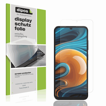 Matte Displayschutzfolie von dipos passend für Lava Yuva Smart 3, präziser Zuschnitt und blasenfrei montiert