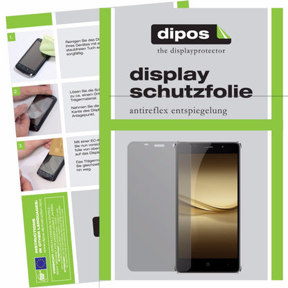 Matte Displayschutzfolie von dipos passend für Leagoo M5, präziser Zuschnitt und blasenfrei montiert