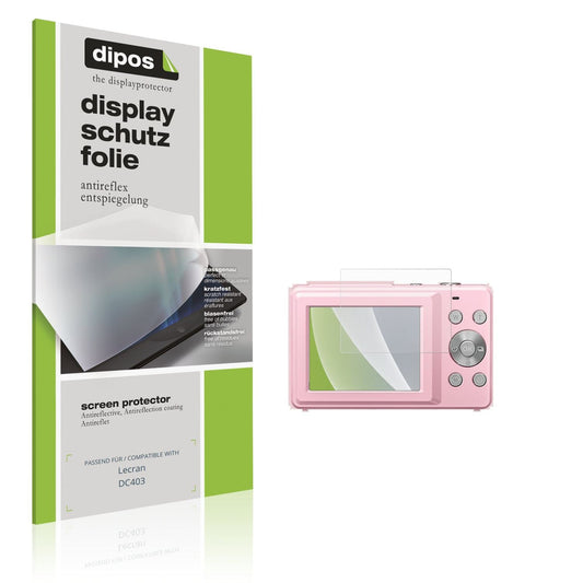 Matte Displayschutzfolie von dipos passend für Lecran DC403, präziser Zuschnitt und blasenfrei montiert