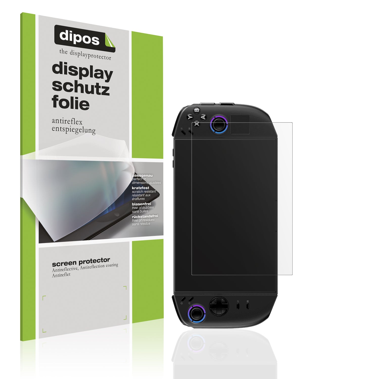 Matte Displayschutzfolie von dipos passend für Lenovo Legion Go 2, präziser Zuschnitt und blasenfrei montiert