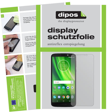Matte Displayschutzfolie von dipos passend für Lenovo Moto G6 Play, präziser Zuschnitt und blasenfrei montiert