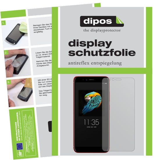 Matte Displayschutzfolie von dipos passend für Lenovo S5 (2018), präziser Zuschnitt und blasenfrei montiert