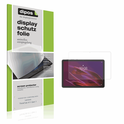 Matte Displayschutzfolie von dipos passend für Lenovo ThinkTab X11 Gen 1, präziser Zuschnitt und blasenfrei montiert