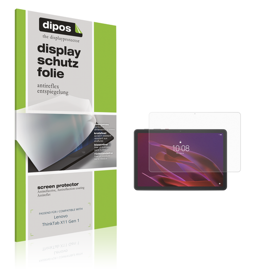 Matte Displayschutzfolie von dipos passend für Lenovo ThinkTab X11 Gen 1, präziser Zuschnitt und blasenfrei montiert