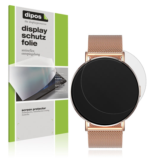 Matte Displayschutzfolie von dipos passend für Levowatch Eve 1.3 Zoll, präziser Zuschnitt und blasenfrei montiert