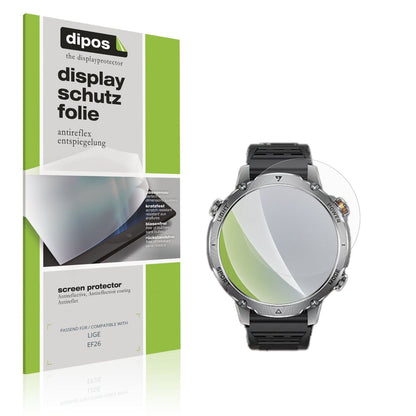 Matte Displayschutzfolie von dipos passend für LIGE EF26, präziser Zuschnitt und blasenfrei montiert