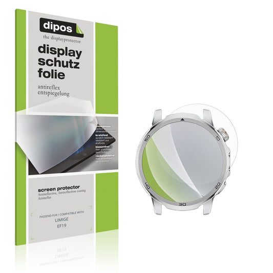 Matte Displayschutzfolie von dipos passend für LIMIGE EF19, präziser Zuschnitt und blasenfrei montiert