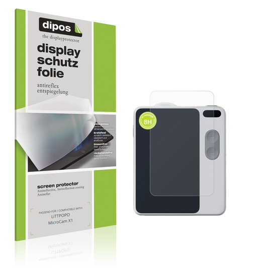 Matte Displayschutzfolie von dipos passend für LiTTPOPO MicroCam X1, präziser Zuschnitt und blasenfrei montiert