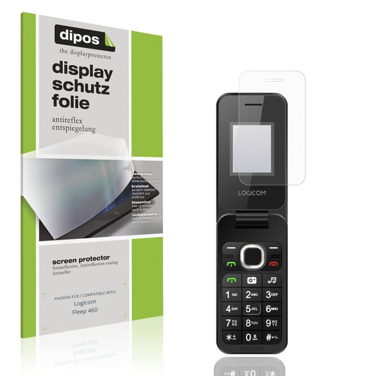 Matte Displayschutzfolie von dipos passend für Logicom Fleep 460, präziser Zuschnitt und blasenfrei montiert
