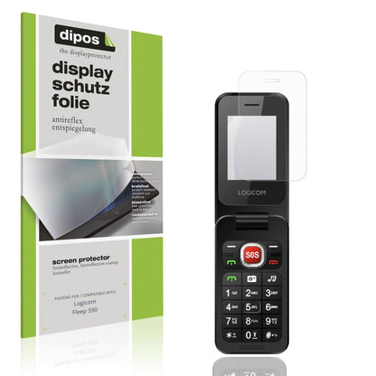 Matte Displayschutzfolie von dipos passend für Logicom Fleep S90, präziser Zuschnitt und blasenfrei montiert