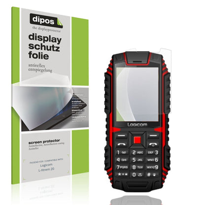 Matte Displayschutzfolie von dipos passend für Logicom L-Xtrem 20, präziser Zuschnitt und blasenfrei montiert