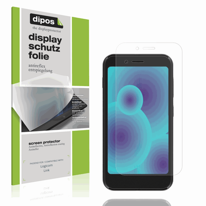Matte Displayschutzfolie von dipos passend für Logicom Link, präziser Zuschnitt und blasenfrei montiert