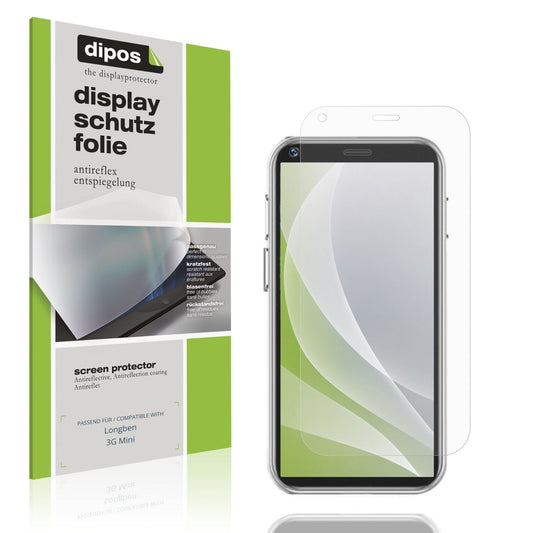 Matte Displayschutzfolie von dipos passend für Longben 3G Mini, präziser Zuschnitt und blasenfrei montiert
