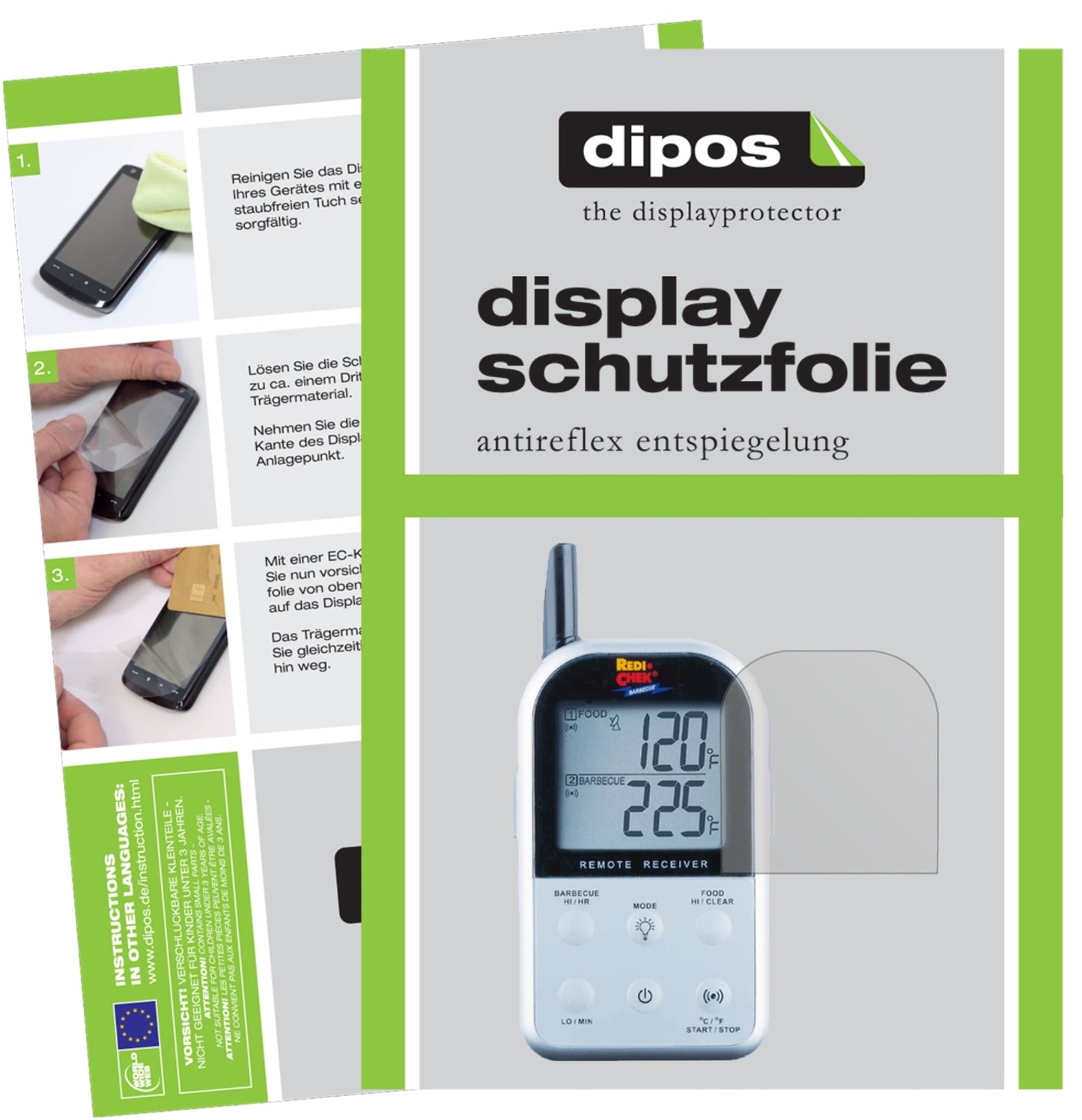 Matte Displayschutzfolie von dipos passend für Maverick ET 732, präziser Zuschnitt und blasenfrei montiert