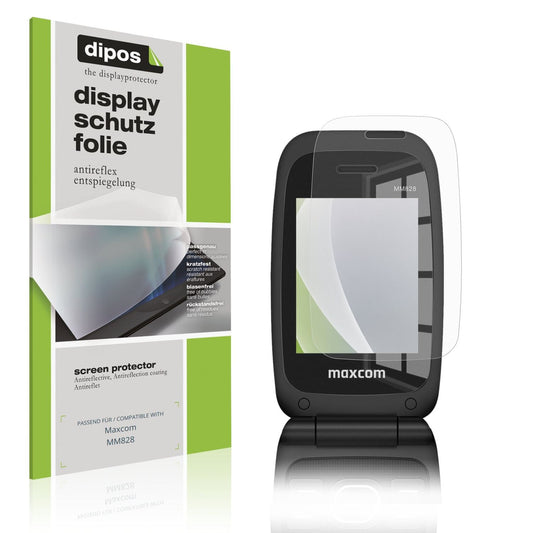 Matte Displayschutzfolie von dipos passend für Maxcom MM828 Innenseite, präziser Zuschnitt und blasenfrei montiert