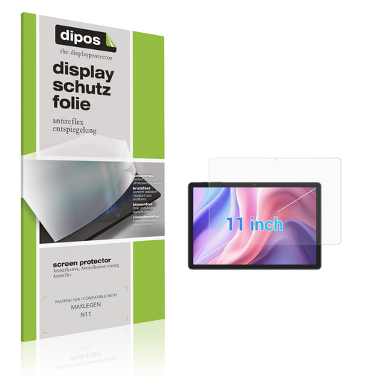 Matte Displayschutzfolie von dipos passend für MAXLEGEN N11, präziser Zuschnitt und blasenfrei montiert
